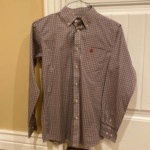 Ariat boys button down western shirt.
